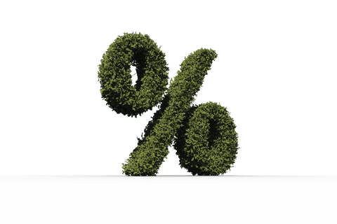 Transparent Percentage Symbol Crafted from Lush Green Leaves - Download Free Stock Videos Pikwizard.com
