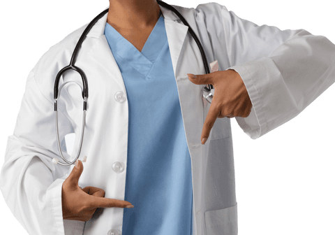 Transparent Healthcare Professional Indicating Focused Space with Hands - Download Free Stock Videos Pikwizard.com