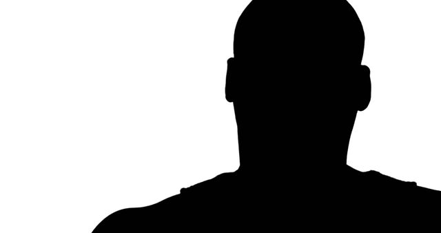 Silhouette of Person by Blank White Background - Download Free Stock Images Pikwizard.com