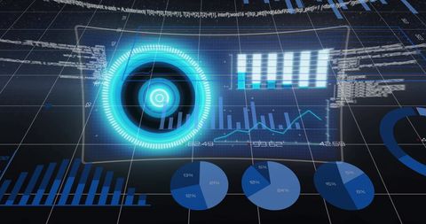 Futuristic Data Analysis and Digital Graph Interfaces - Download Free Stock Images Pikwizard.com