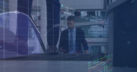 Businessman Analyzing Financial Data Using Smartphone in Office - Download Free Stock Images Pikwizard.com