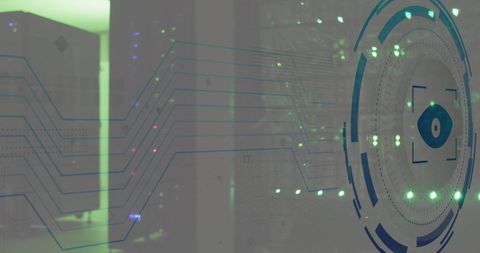 Cybersecurity AI Design with Retinal Scan Interface - Download Free Stock Images Pikwizard.com