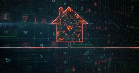 Smart Home Tech with Data and Security Visualization - Download Free Stock Images Pikwizard.com