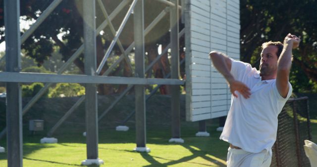 Cricket Player Delivering Ball during Match - Download Free Stock Images Pikwizard.com