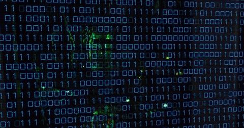 Binary Code Reflections on Dark Server Room Background - Download Free Stock Images Pikwizard.com