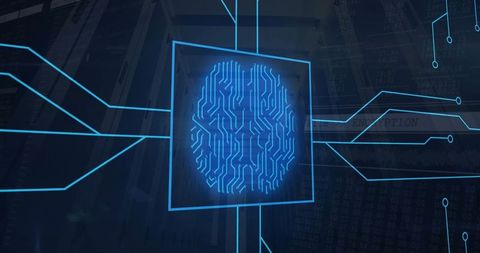 Futuristic Artificial Intelligence Brain with Circuit Board Connections - Download Free Stock Images Pikwizard.com