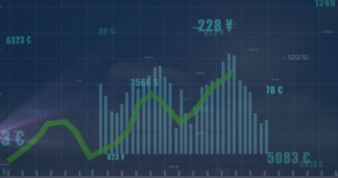 Financial Data Analysis with Trend Line and Statistics - Download Free Stock Images Pikwizard.com