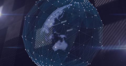 Digital World Globe with Financial Data Overlay - Download Free Stock Images Pikwizard.com