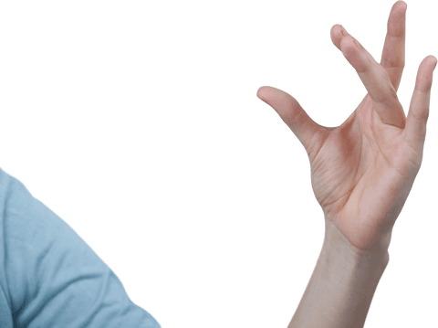Hand Making Gesture on Transparent Background Perfect for Design Use - Download Free Stock Videos Pikwizard.com