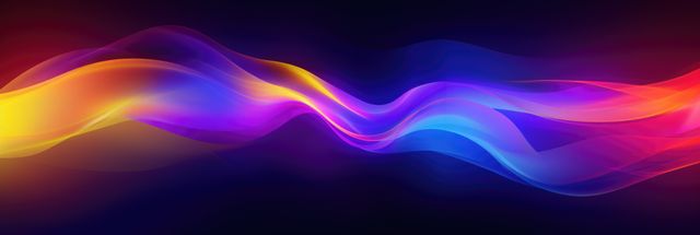 Abstract colorful wave light background featuring a dynamic flow of bright multicolor gradients. Ideal for use in digital design projects, presentations, advertisements, and as a background for websites or apps to create an energetic and modern look.