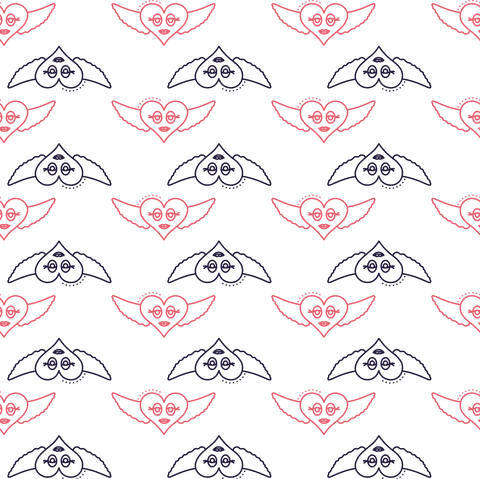 delicate heart with wings pattern on transparent background - Download Free Stock Videos Pikwizard.com