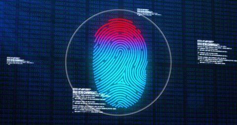 Biometric Fingerprint and Data Processing in Cybersecurity Concept - Download Free Stock Images Pikwizard.com