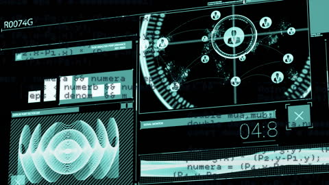 Animated Digital Data Processing Interface