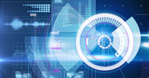 Futuristic Digital Interface Concept with Data Processing - Download Free Stock Images Pikwizard.com