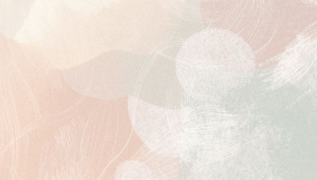 Minimalist Abstract Painting with Pastel Overlapping Circles