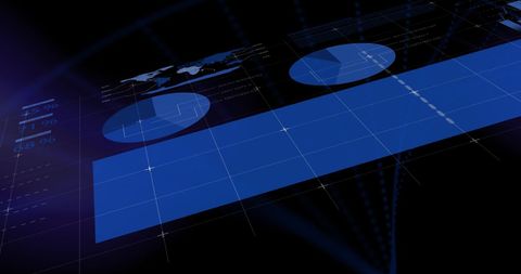 Futuristic Financial Data Processing Display - Download Free Stock Images Pikwizard.com