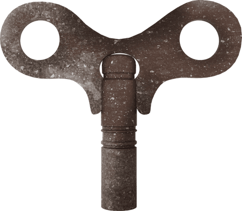 rusty clockwork wind-up key isolated on transparent background - Download Free Stock Videos Pikwizard.com