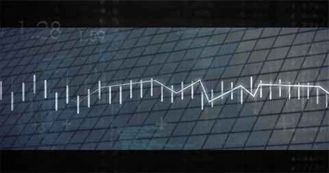 Digital trading platform with line graph and candlestick