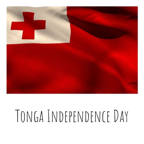 tonga national flag celebrating independence - Download Free Stock Templates Pikwizard.com