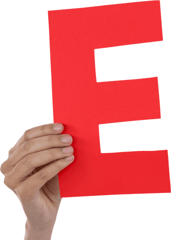 transparent raised hand holding letter e cutout - Download Free Stock Videos Pikwizard.com