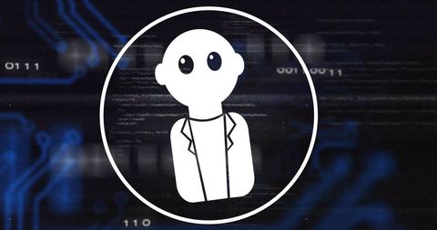 Digital AI Chatbot Emblem on Futuristic Background - Download Free Stock Images Pikwizard.com