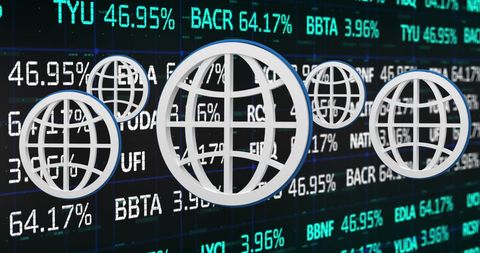 Global network symbols over dynamic stock market data