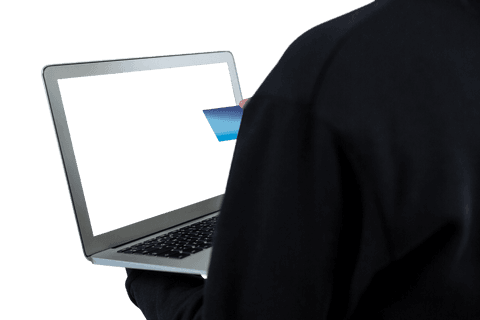 transparent hacker concept using laptop with credit card - Download Free Stock Videos Pikwizard.com