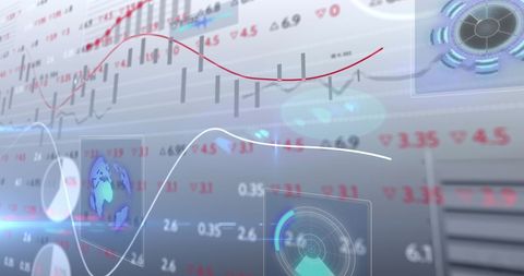 Stock Market Analysis with Futuristic Tech Overlays - Download Free Stock Images Pikwizard.com