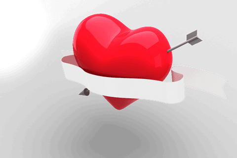 Transparent Pink Heart with Arrow for Valentine's Design - Download Free Stock Videos Pikwizard.com