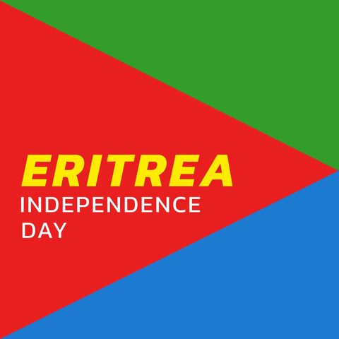 Eritrea Independence Day Flag Graphic with Text - Download Free Stock Templates Pikwizard.com