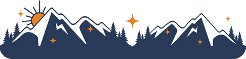 Transparent mountainscape with sun and snowing peaks