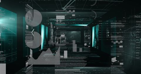 Futuristic Interface with Data Charts and Graphs - Download Free Stock Images Pikwizard.com