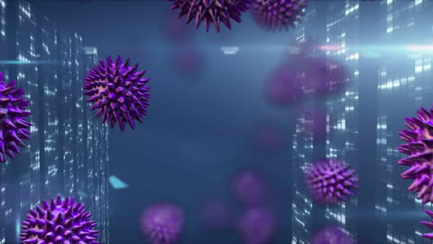 Purple Virus Cells in Digital Environment