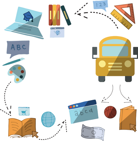 transparent education icons circle illustration - Download Free Stock Videos Pikwizard.com