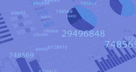 Data Processing Graphics on Blue Digital Background - Download Free Stock Images Pikwizard.com
