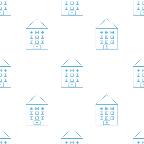 Seamless Pattern of Blue House Icon Transparent Background Vector Design - Download Free Stock Videos Pikwizard.com