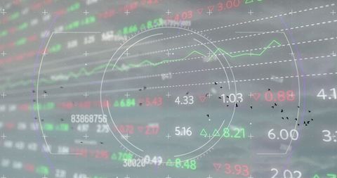 Dynamic Stock Market Data with Futuristic Interface Overlay - Download Free Stock Images Pikwizard.com