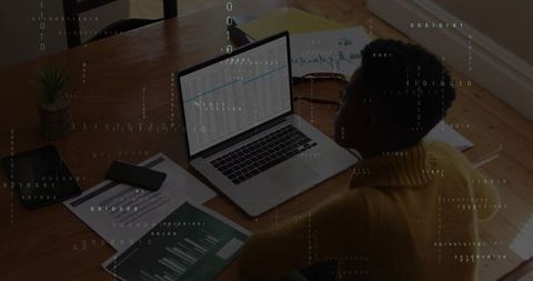 Professional Businesswoman Analyzing Data on Laptop