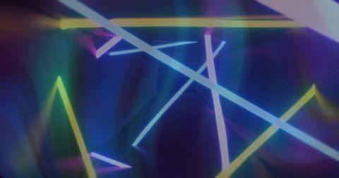 Vibrant Neon Beams Intersecting in Futuristic Digital Space