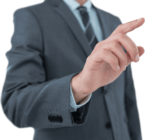 Businessman Touch Gesture on Transparent Virtual Screen - Download Free Stock Videos Pikwizard.com