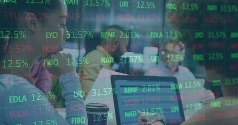Diverse Businesswomen Collaborating on Stock Market Analysis - Download Free Stock Images Pikwizard.com