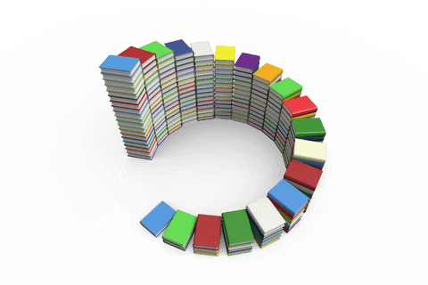 Transparent Stacked Books Spiral Illustration on PNG - Download Free Stock Videos Pikwizard.com