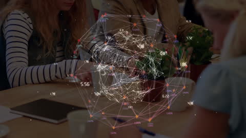 Digital Interface Overlay with Dynamic Network Graphics