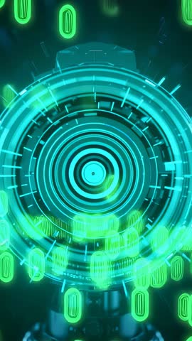 Rotating Holographic Data Rings with Green Blocks Streaming and Reversing Upward