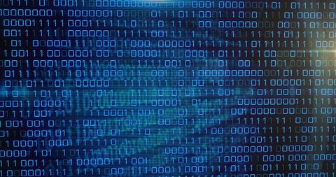 Binary Code Data Stream on Dark Background, Technology Concept - Download Free Stock Images Pikwizard.com