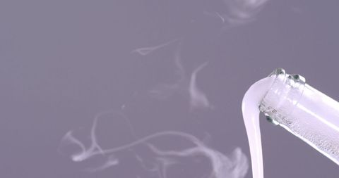 Champagne Overflow Creates Dramatic Effect with Smoke - Download Free Stock Images Pikwizard.com