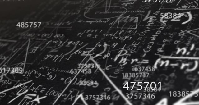 Changing Numbers and Mathematical Equations Over Dark Background - Download Free Stock Images Pikwizard.com