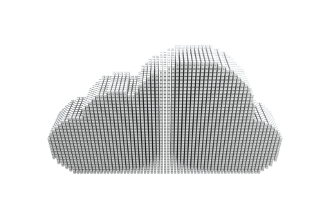abstract transparent cloud made of pixels and blocks - Download Free Stock Videos Pikwizard.com