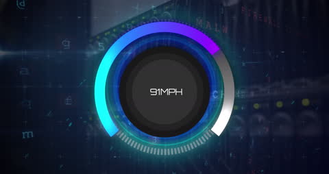 Digital Speed Gauge with Data Visualization in Server Room