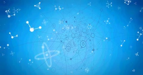 Abstract blue digital network innovation technology background